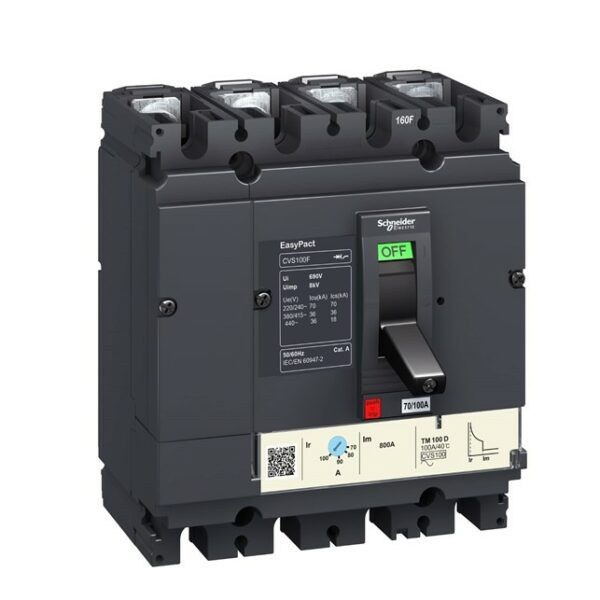 Easypact CVS - CVS160B TM160D circuit breaker - 4P/3d