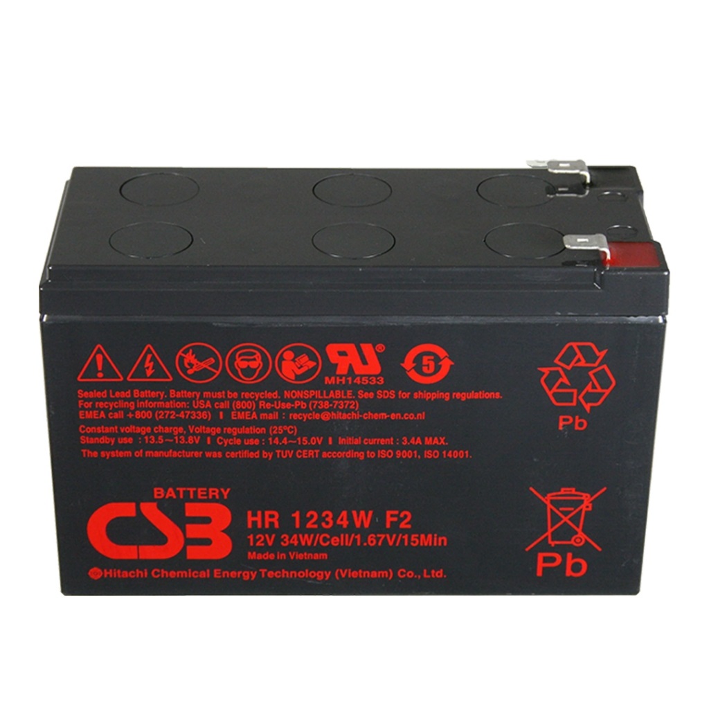 CSB HR1234W (9AH) Baterai Aki CSB HR 1234W F2, 12V 34W - Gambar 1
